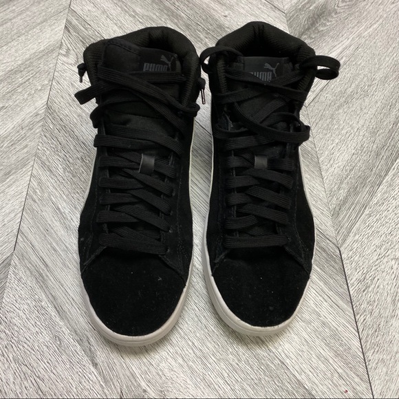 Puma | Men’s Smash V2 Mid Black Sneakers Size 8.5 - Picture 4 of 8